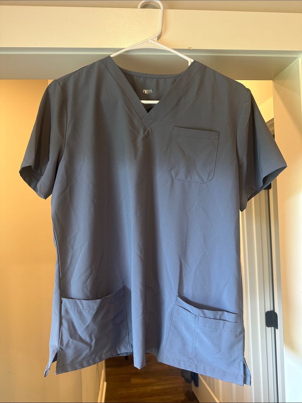 Women’s V-Neck Scrub Top - Bottom Scrub Set Slate Blue